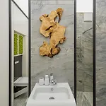 Modern White Moss Center *